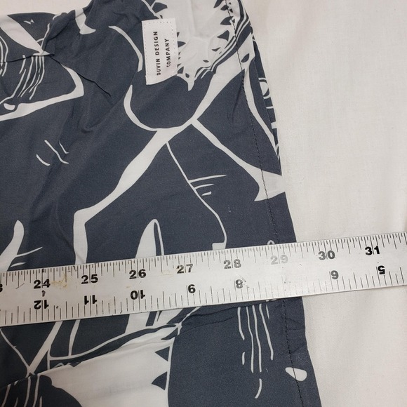 Duvin Design Company Shirt Mens XL Blue White Jaws‎ Shark Print Button Up Casual - Picture 7 of 8